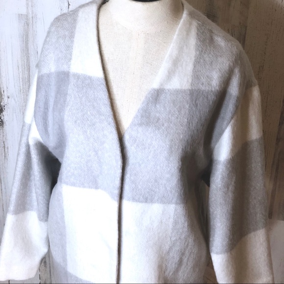 Adam Lippes Target Grey White Mohair Plaid… - Picture 4 of 4